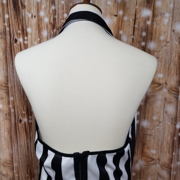 Leg Avenue Referee #69 Costume Halloween Women's M/L Zip-Up Halter Top Dress - Picture 7 of 10